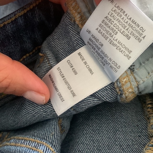 Articles of Society AOS Sunny Crest Women's Blue Jean Shorts Size 27 High waist - Picture 3 of 10